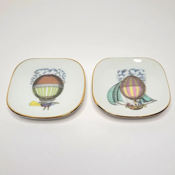 Alitalia Airlines Italy Richard Ginori Porcelain Hot Air Balloon Butter …